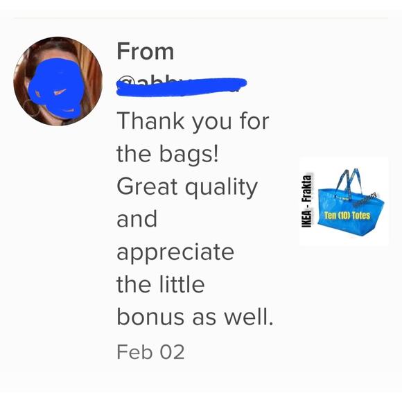 IKEA Frakta Three (3) Large Blue Reusable Shopping Bag Laundry Tote Bag Moving - Picture 5 of 12